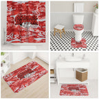 St. George Illawarra Dragons Rugby Bathroom Set Graffiti Typography Urban Camo Abstract Street Style
