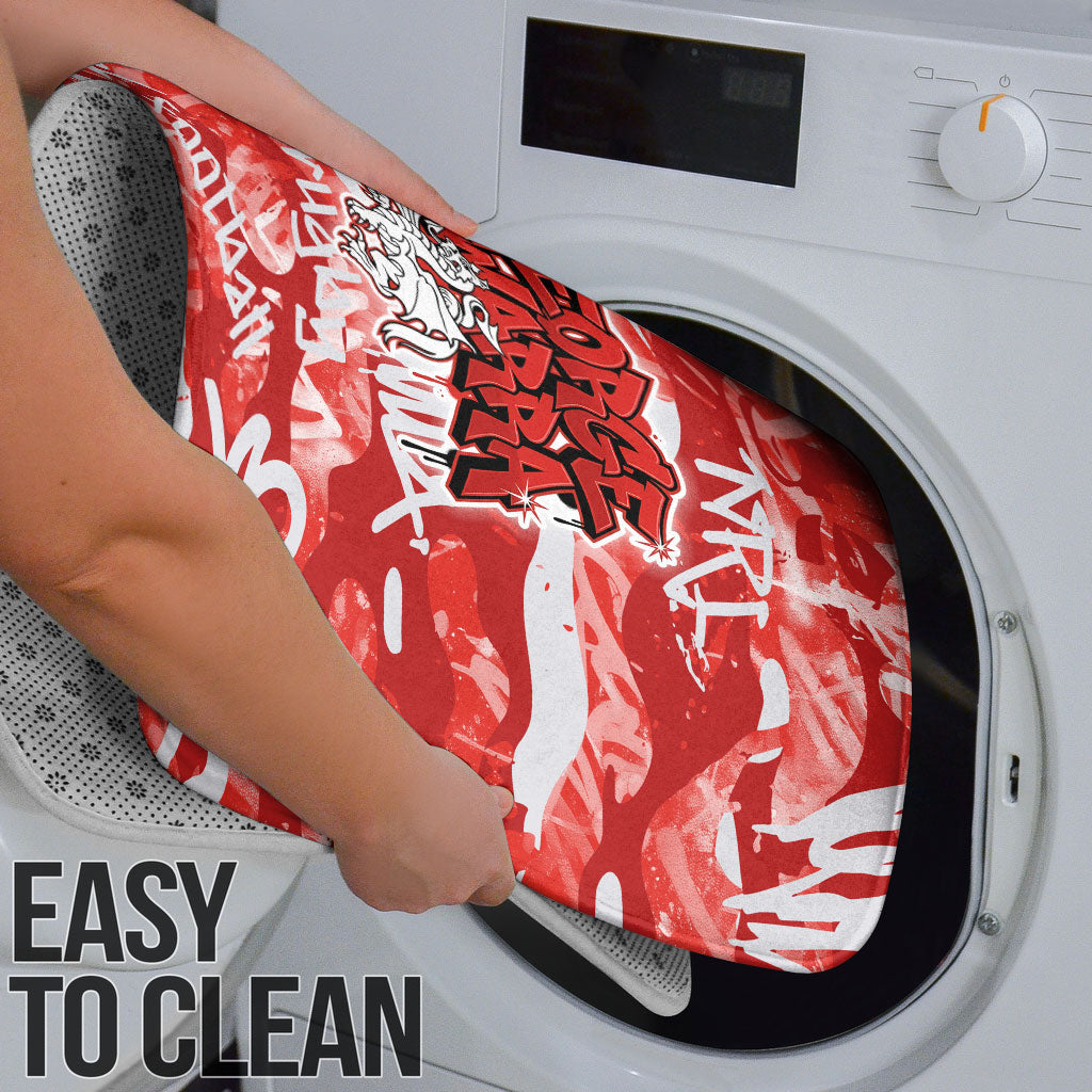 St. George Illawarra Dragons Rugby Bathroom Set Graffiti Typography Urban Camo Abstract Street Style