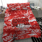 St. George Illawarra Dragons Rugby Bedding Set Graffiti Typography Urban Camo Abstract Street Style