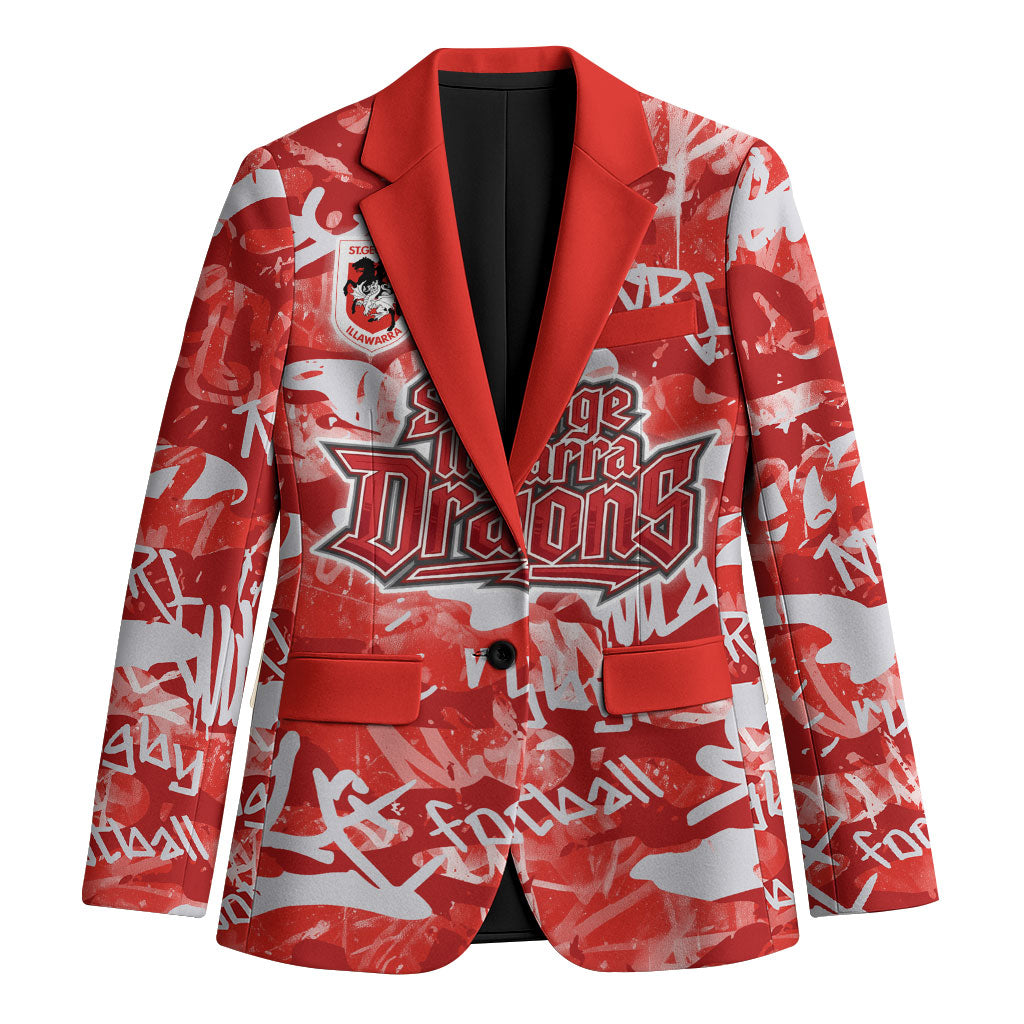 St. George Illawarra Dragons Rugby Blazer Graffiti Typography Urban Camo Abstract Street Style