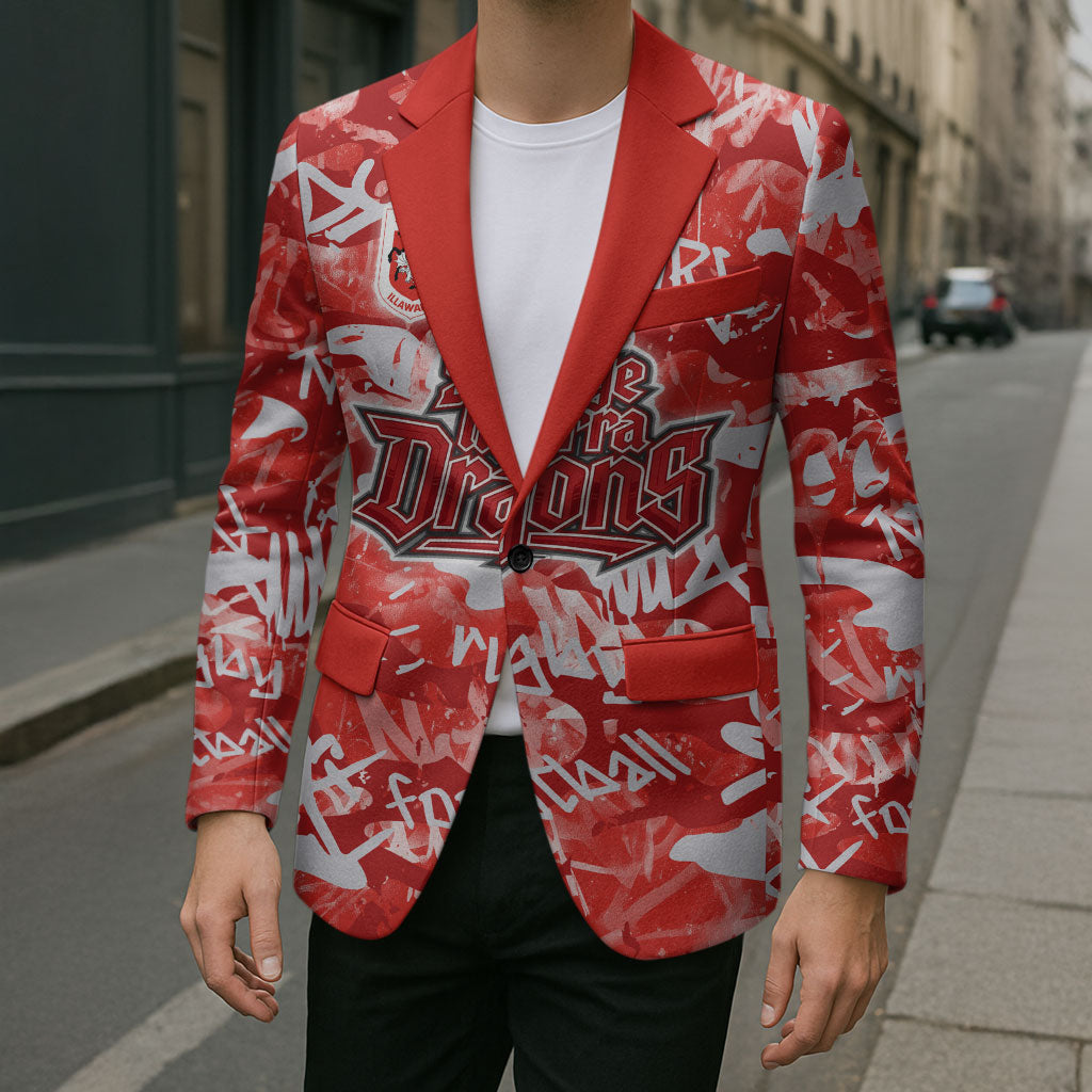 St. George Illawarra Dragons Rugby Blazer Graffiti Typography Urban Camo Abstract Street Style