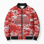 St. George Illawarra Dragons Rugby Bomber Puffer Jacket Graffiti Typography Urban Camo Abstract Street Style