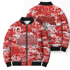 St. George Illawarra Dragons Rugby Bomber Puffer Jacket Graffiti Typography Urban Camo Abstract Street Style