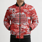 St. George Illawarra Dragons Rugby Bomber Puffer Jacket Graffiti Typography Urban Camo Abstract Street Style