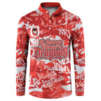 St. George Illawarra Dragons Rugby Button Sweatshirt Graffiti Typography Urban Camo Abstract Street Style