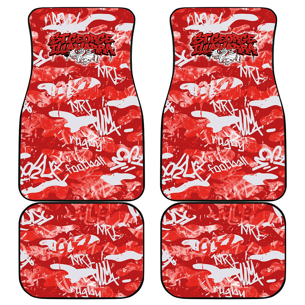 St. George Illawarra Dragons Rugby Car Mats Graffiti Typography Urban Camo Abstract Street Style