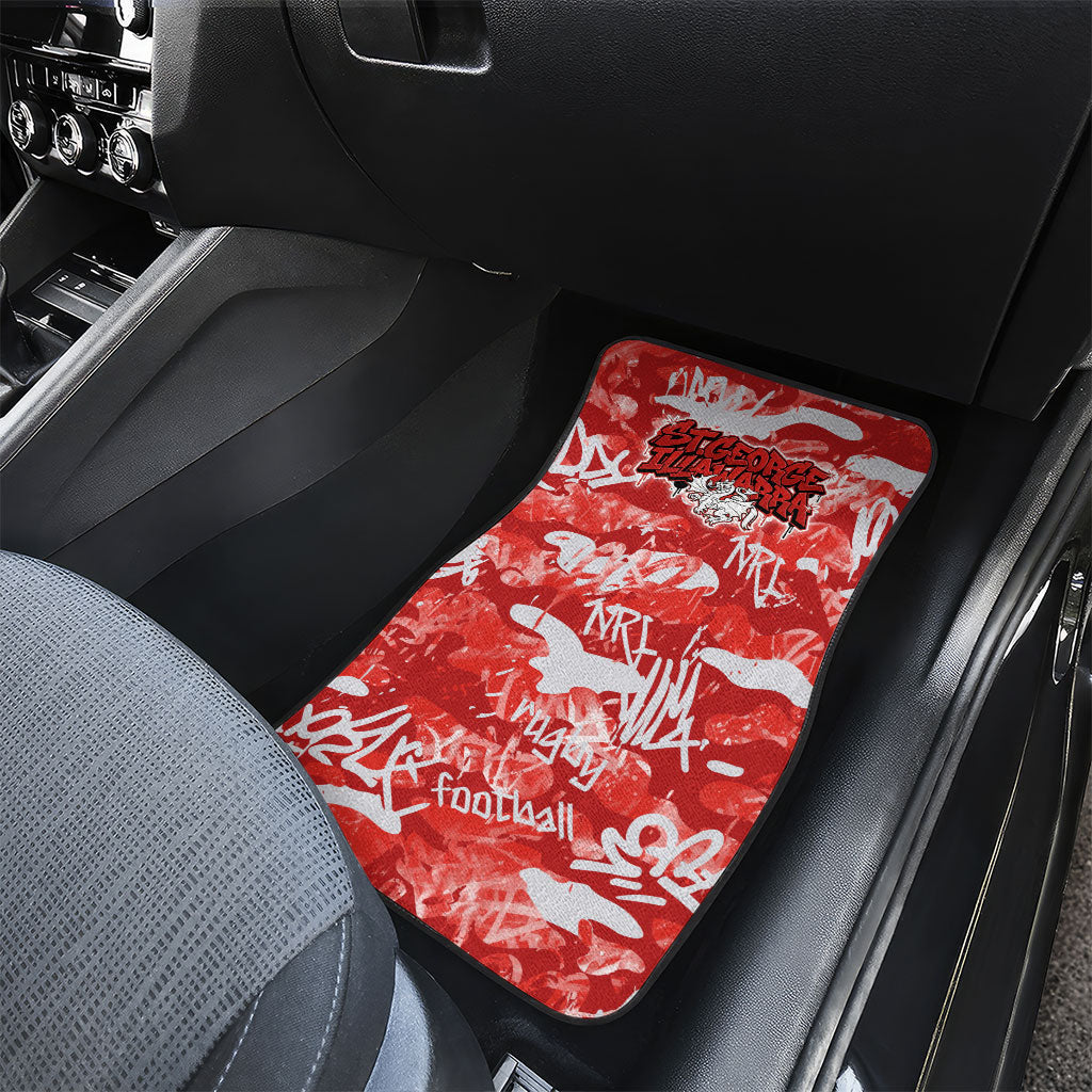 St. George Illawarra Dragons Rugby Car Mats Graffiti Typography Urban Camo Abstract Street Style