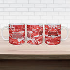 St. George Illawarra Dragons Rugby Ceramic Mug Graffiti Typography Urban Camo Abstract Street Style