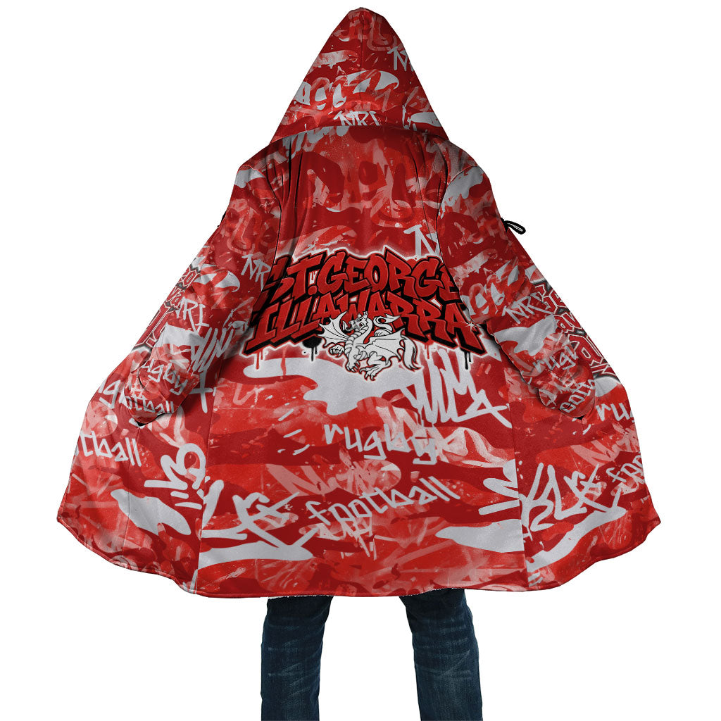 St. George Illawarra Dragons Rugby Cloak Graffiti Typography Urban Camo Abstract Street Style