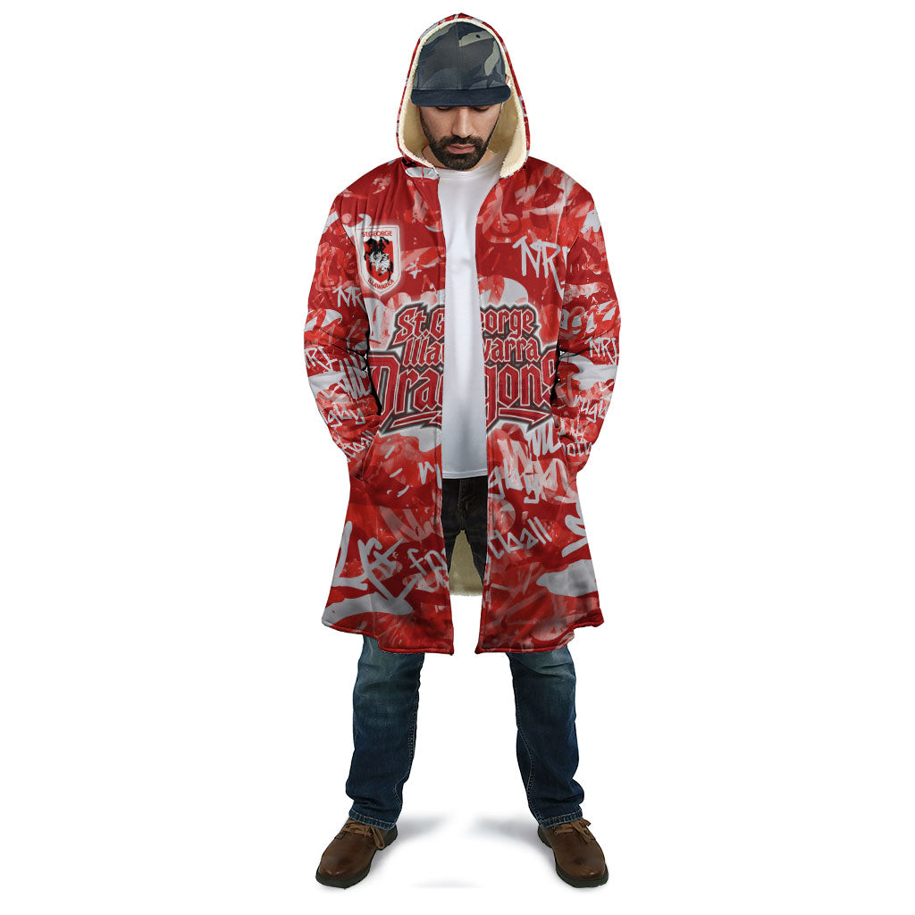 St. George Illawarra Dragons Rugby Cloak Graffiti Typography Urban Camo Abstract Street Style