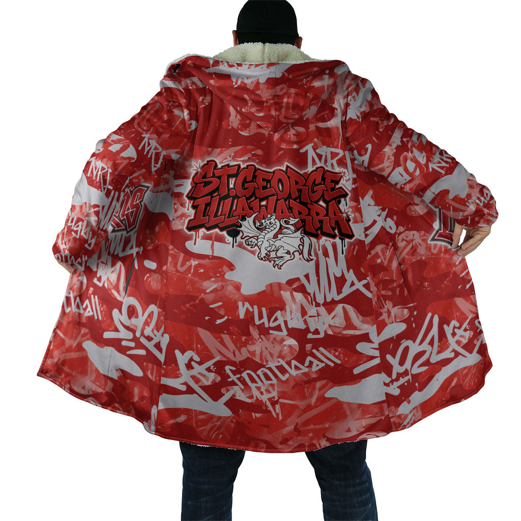 St. George Illawarra Dragons Rugby Cloak Graffiti Typography Urban Camo Abstract Street Style