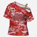 St. George Illawarra Dragons Rugby Cross Shoulder Shirt Graffiti Typography Urban Camo Abstract Street Style