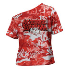 St. George Illawarra Dragons Rugby Cross Shoulder Shirt Graffiti Typography Urban Camo Abstract Street Style
