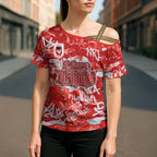 St. George Illawarra Dragons Rugby Cross Shoulder Shirt Graffiti Typography Urban Camo Abstract Street Style