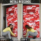St. George Illawarra Dragons Rugby Door Cover Graffiti Typography Urban Camo Abstract Street Style
