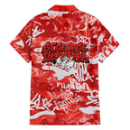 St. George Illawarra Dragons Rugby Family Matching Short Sleeve Bodycon Dress and Hawaiian Shirt Graffiti Typography Urban Camo Abstract Street Style