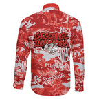 St. George Illawarra Dragons Rugby Family Matching Short Sleeve Bodycon Dress and Hawaiian Shirt Graffiti Typography Urban Camo Abstract Street Style