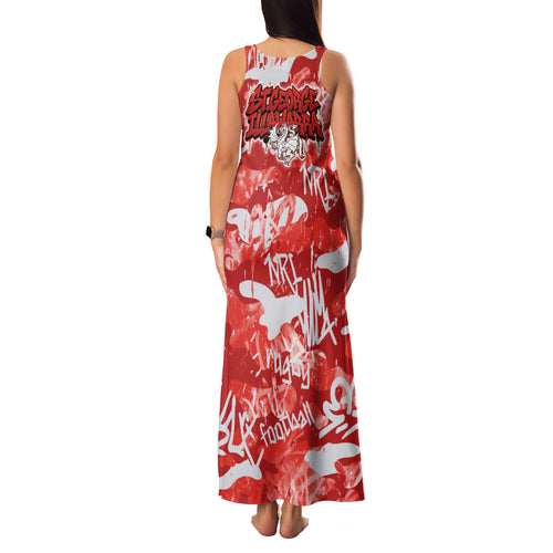 St. George Illawarra Dragons Rugby Family Matching Tank Maxi Dress and Hawaiian Shirt Graffiti Typography Urban Camo Abstract Street Style