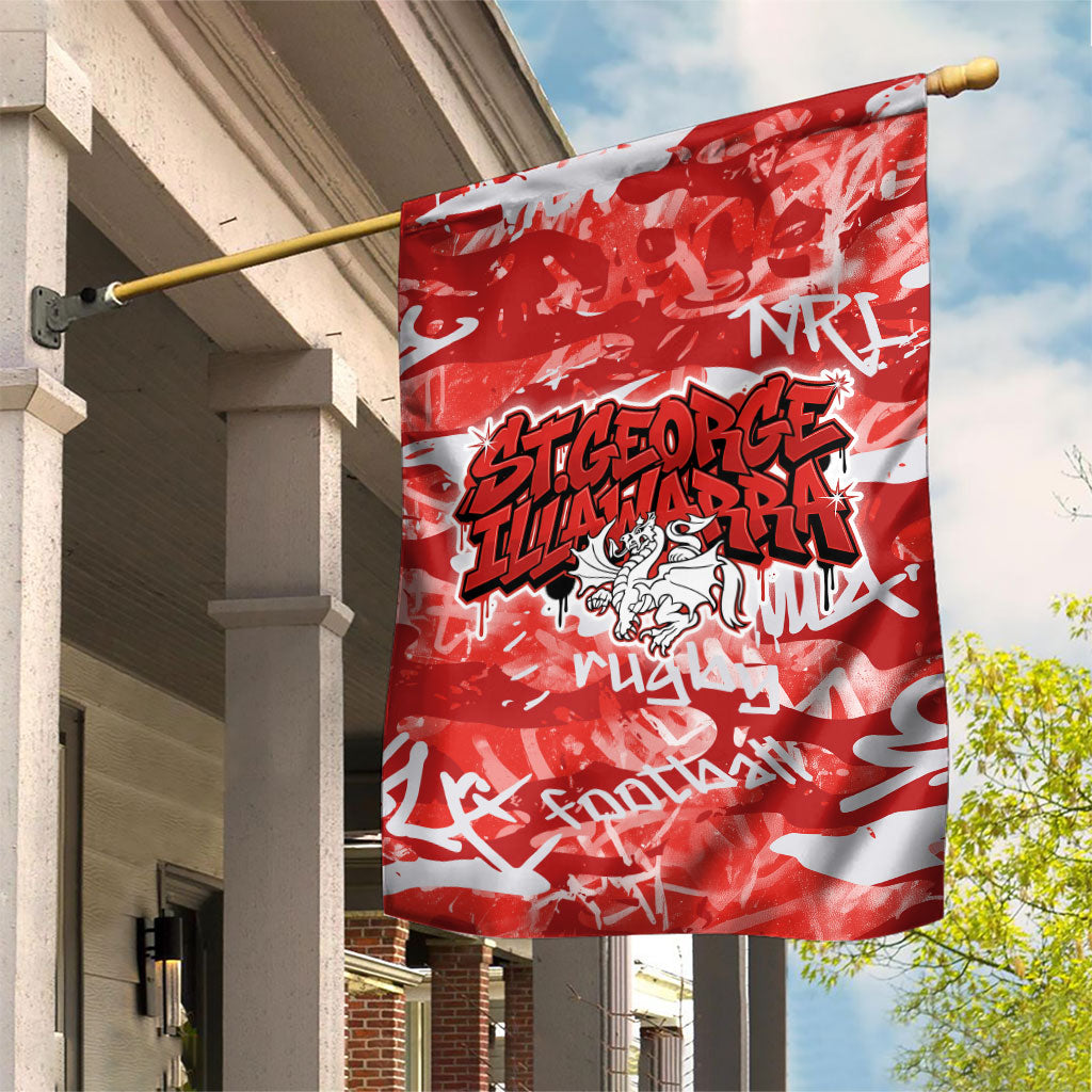St. George Illawarra Dragons Rugby Garden Flag Graffiti Typography Urban Camo Abstract Street Style