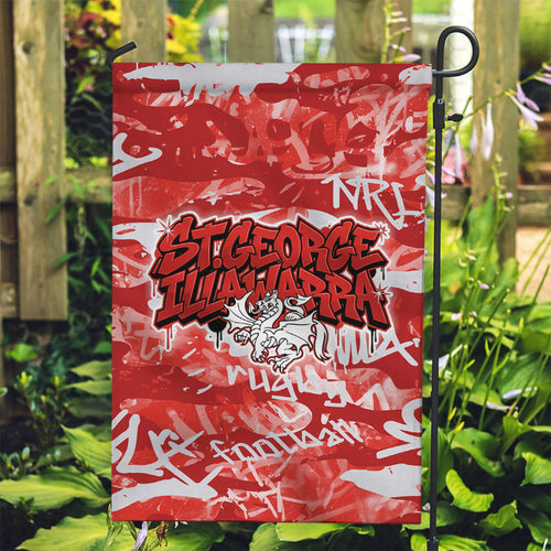 St. George Illawarra Dragons Rugby Garden Flag Graffiti Typography Urban Camo Abstract Street Style