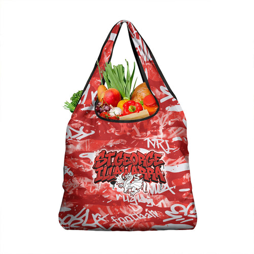St. George Illawarra Dragons Rugby Grocery Bag Graffiti Typography Urban Camo Abstract Street Style
