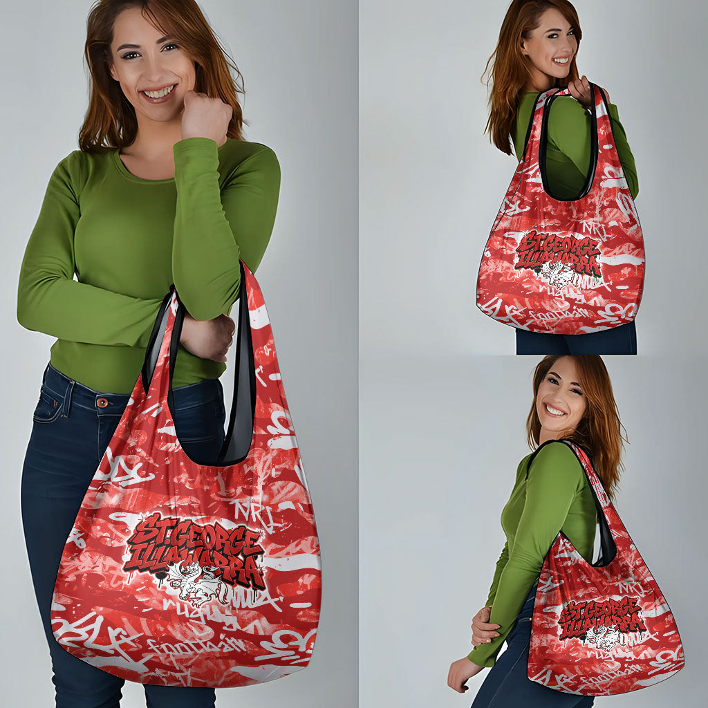 St. George Illawarra Dragons Rugby Grocery Bag Graffiti Typography Urban Camo Abstract Street Style