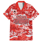 St. George Illawarra Dragons Rugby Hawaiian Shirt Graffiti Typography Urban Camo Abstract Street Style