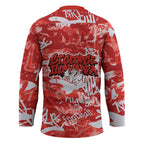 St. George Illawarra Dragons Rugby Hockey Jersey Graffiti Typography Urban Camo Abstract Street Style