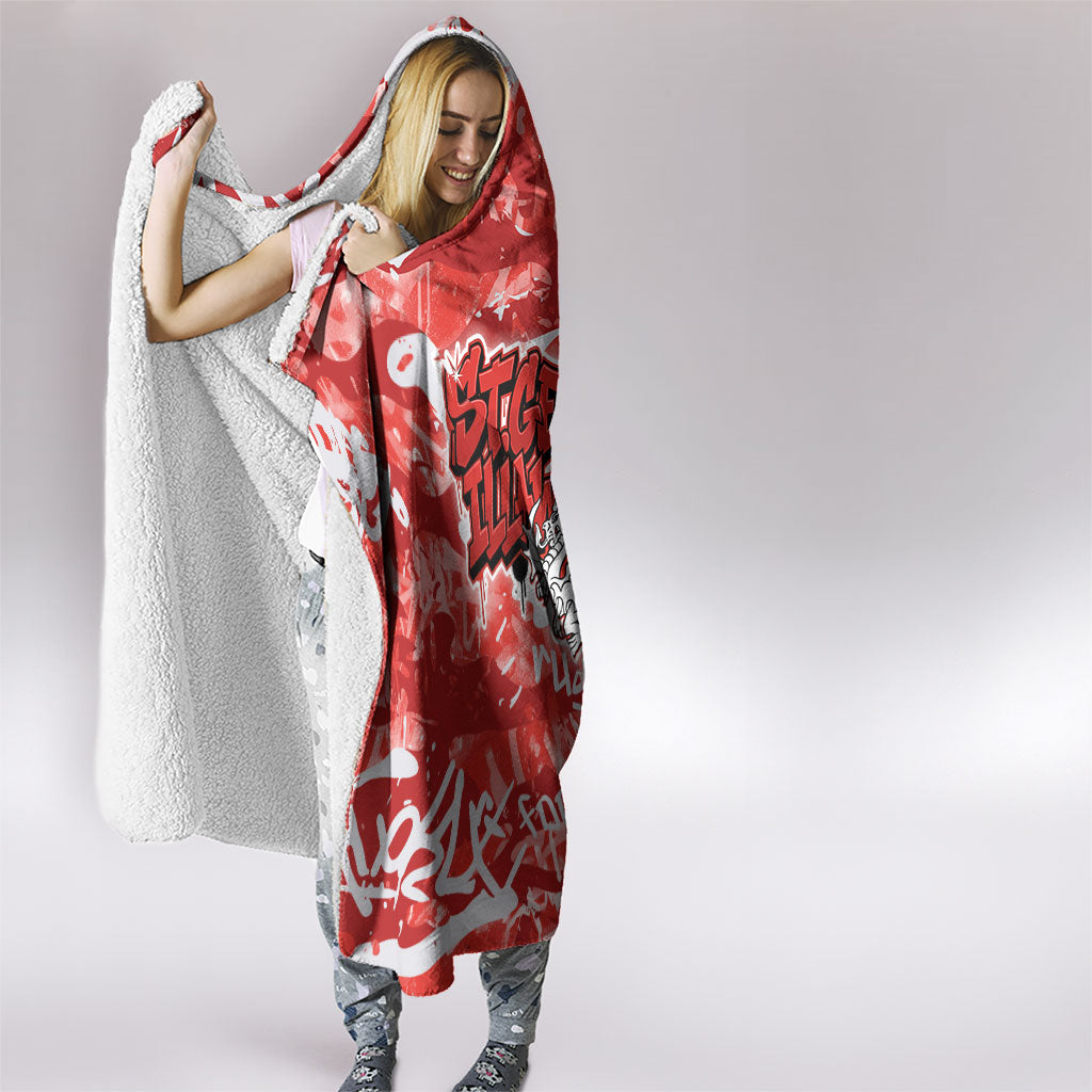 St. George Illawarra Dragons Rugby Hooded Blanket Graffiti Typography Urban Camo Abstract Street Style