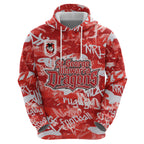 St. George Illawarra Dragons Rugby Hoodie Graffiti Typography Urban Camo Abstract Street Style