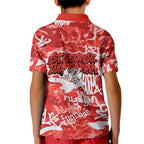 St. George Illawarra Dragons Rugby Kid Polo Shirt Graffiti Typography Urban Camo Abstract Street Style