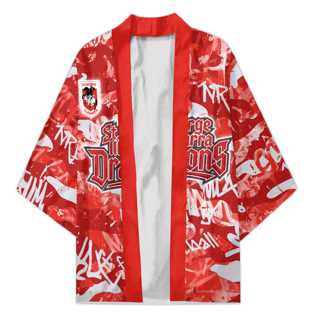 St. George Illawarra Dragons Rugby Kimono Graffiti Typography Urban Camo Abstract Street Style