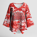 St. George Illawarra Dragons Rugby Kimono Sleeve Blouse Graffiti Typography Urban Camo Abstract Street Style