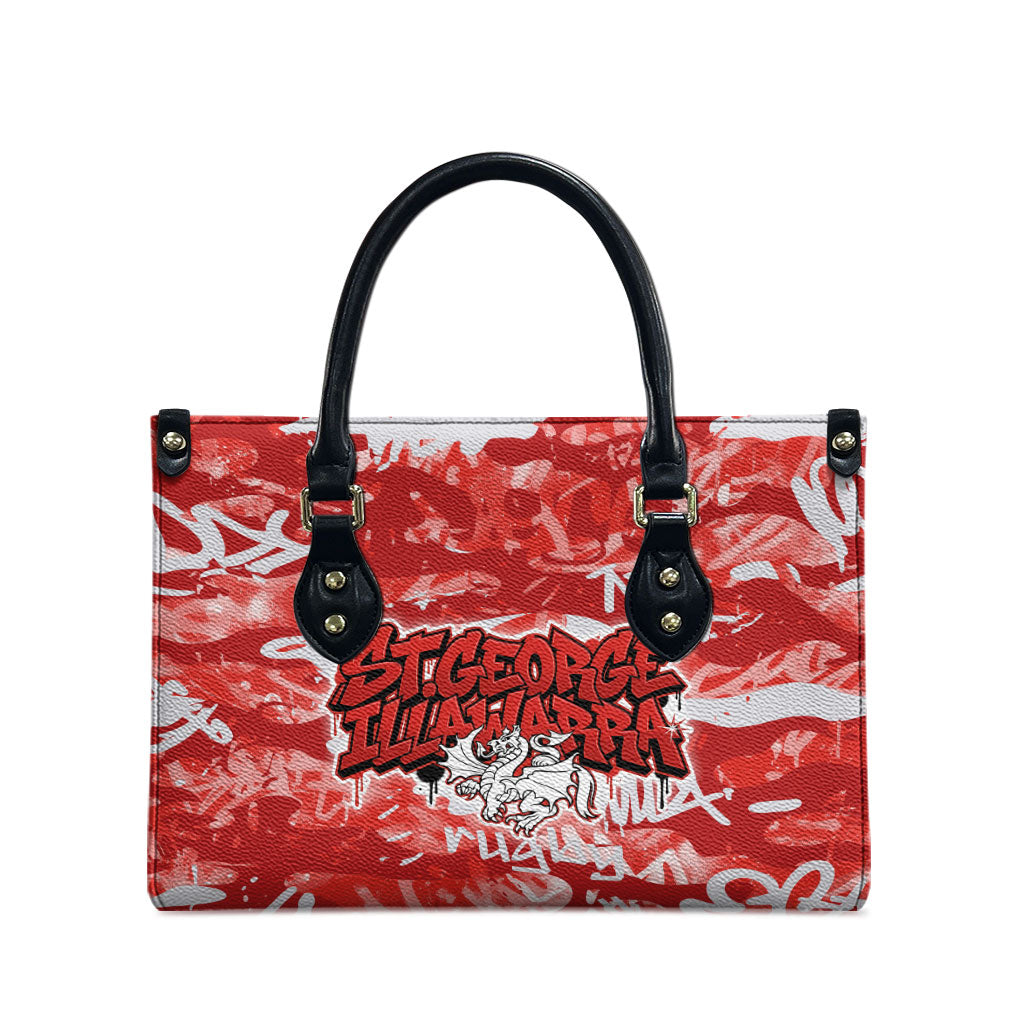 St. George Illawarra Dragons Rugby Leather Bag Graffiti Typography Urban Camo Abstract Street Style