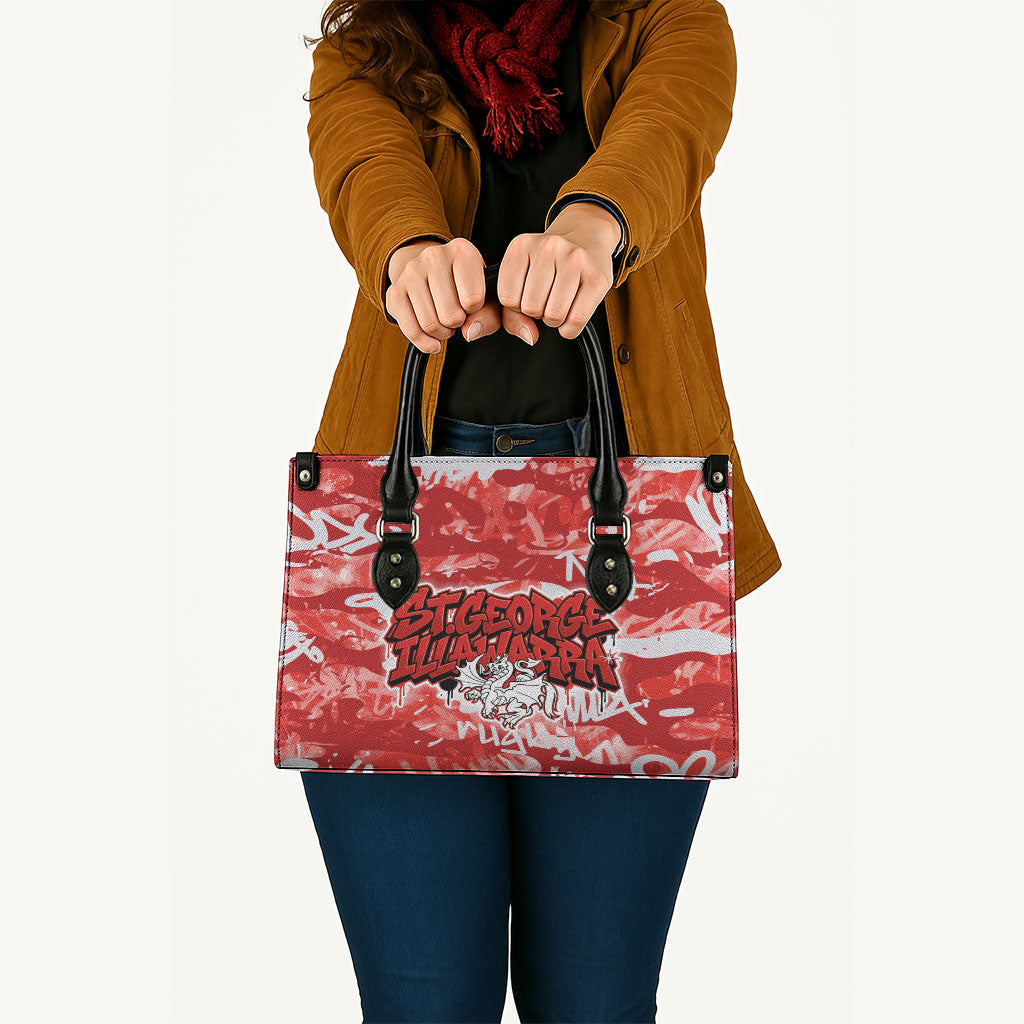 St. George Illawarra Dragons Rugby Leather Bag Graffiti Typography Urban Camo Abstract Street Style