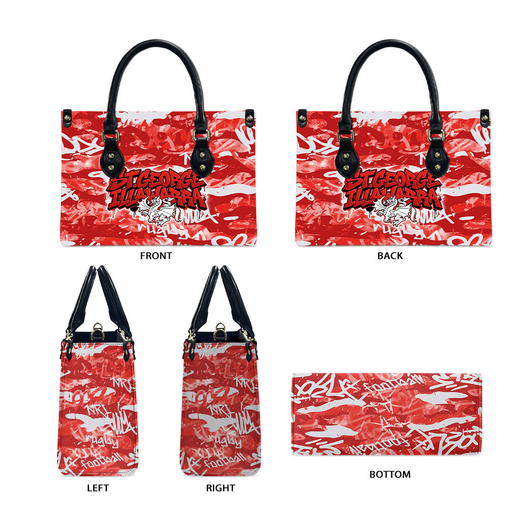 St. George Illawarra Dragons Rugby Leather Bag Graffiti Typography Urban Camo Abstract Street Style