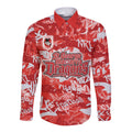 St. George Illawarra Dragons Rugby Long Sleeve Button Shirt Graffiti Typography Urban Camo Abstract Street Style
