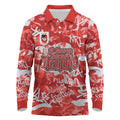 St. George Illawarra Dragons Rugby Long Sleeve Polo Shirt Graffiti Typography Urban Camo Abstract Street Style