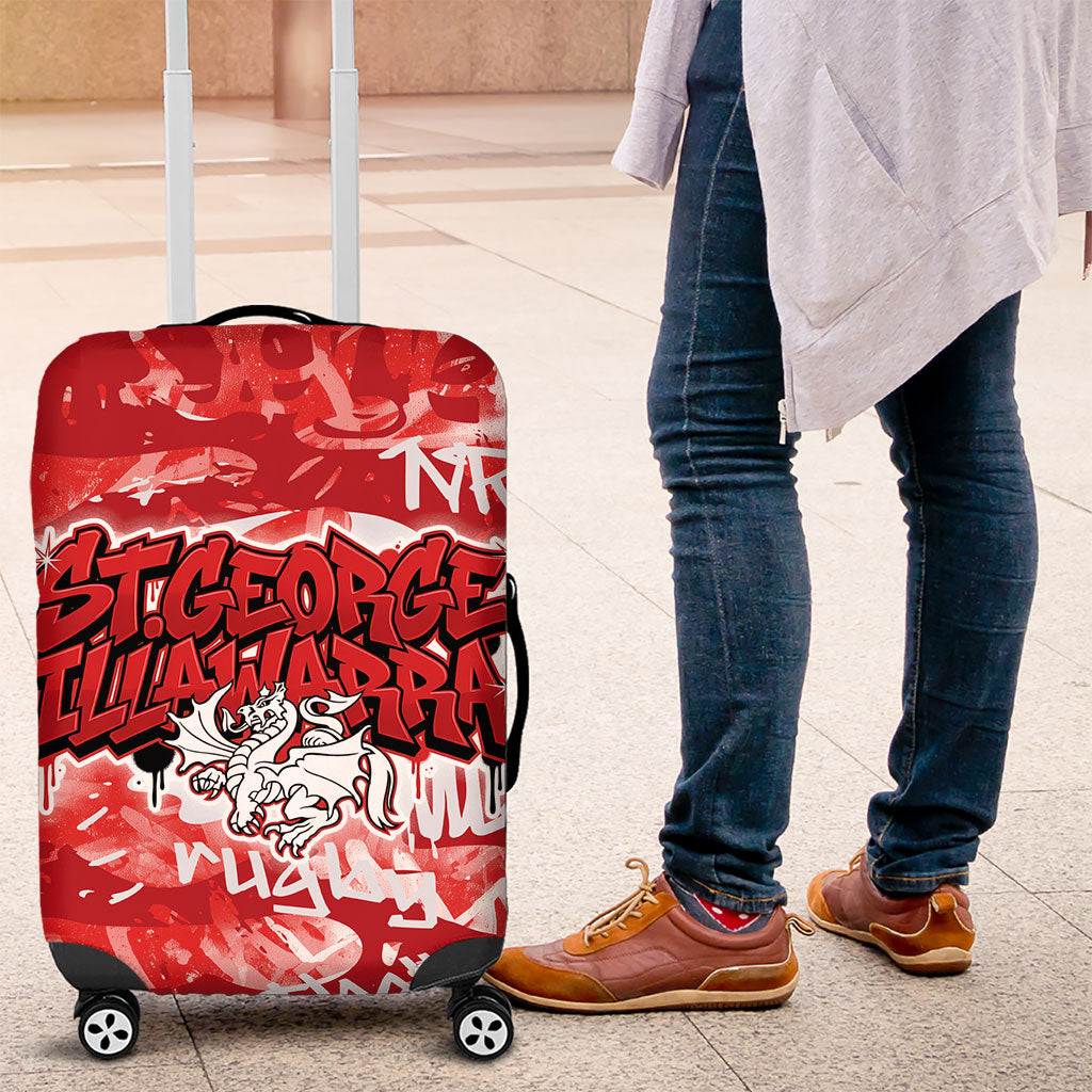 St. George Illawarra Dragons Rugby Luggage Cover Graffiti Typography Urban Camo Abstract Street Style