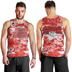 St. George Illawarra Dragons Rugby Men Tank Top Graffiti Typography Urban Camo Abstract Street Style
