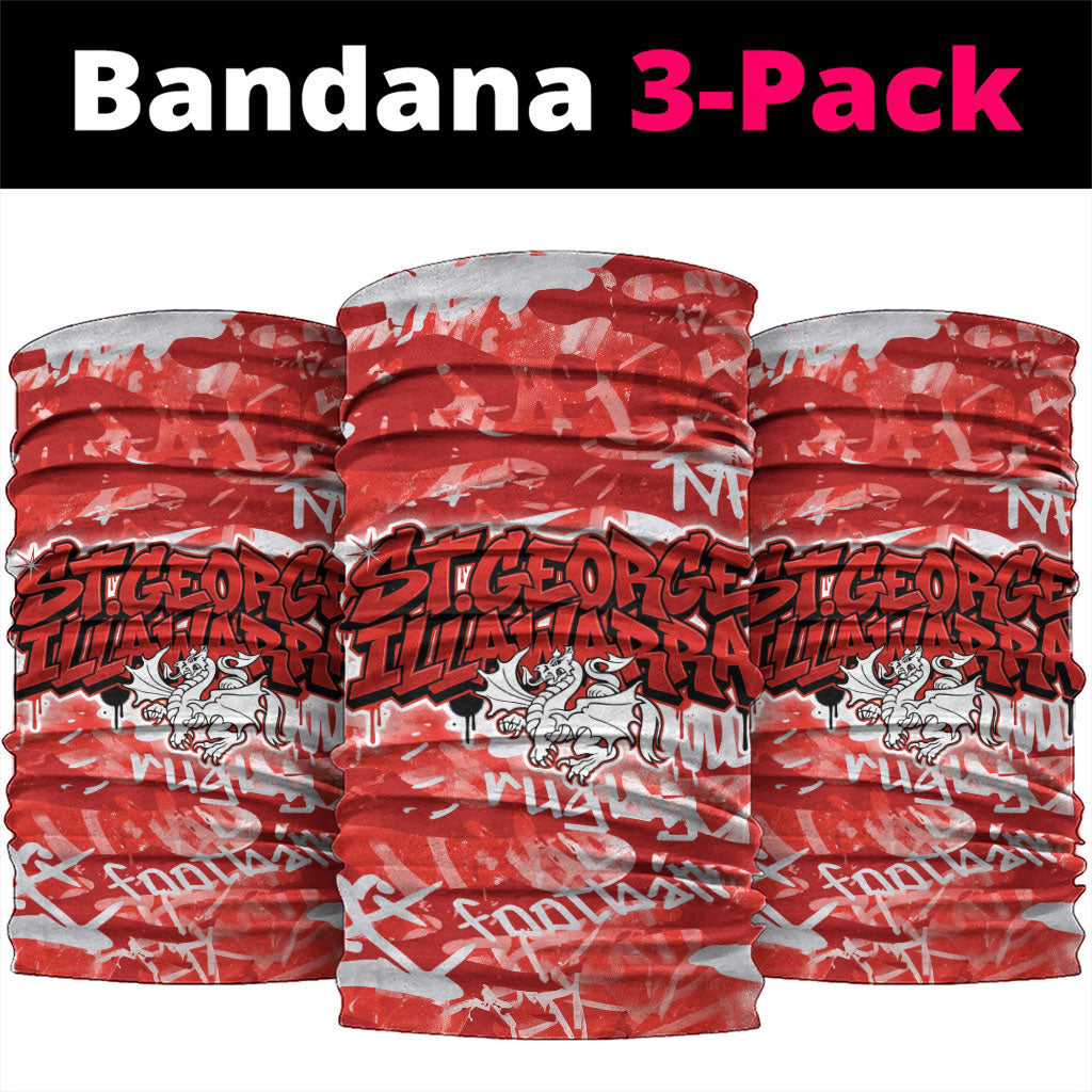 St. George Illawarra Dragons Rugby Neck Gaiter Graffiti Typography Urban Camo Abstract Street Style