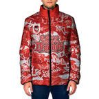 St. George Illawarra Dragons Rugby Padded Jacket Graffiti Typography Urban Camo Abstract Street Style