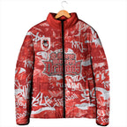 St. George Illawarra Dragons Rugby Padded Jacket Graffiti Typography Urban Camo Abstract Street Style