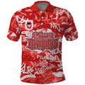 St. George Illawarra Dragons Rugby Polo Shirt Graffiti Typography Urban Camo Abstract Street Style