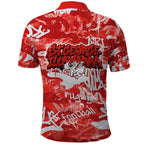 St. George Illawarra Dragons Rugby Polo Shirt Graffiti Typography Urban Camo Abstract Street Style