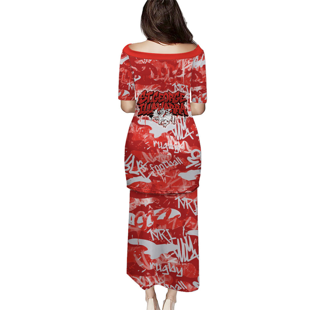 St. George Illawarra Dragons Rugby Puletasi Graffiti Typography Urban Camo Abstract Street Style