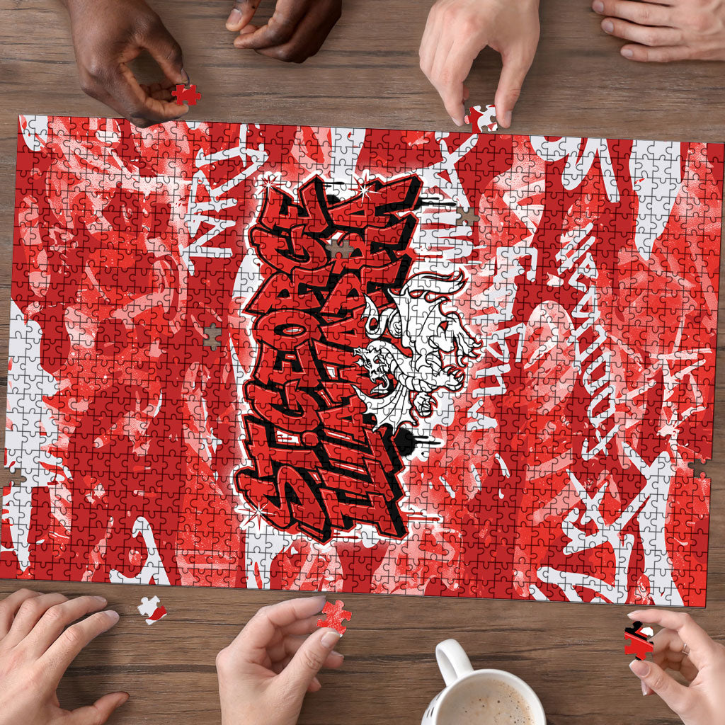 St. George Illawarra Dragons Rugby Puzzle Graffiti Typography Urban Camo Abstract Street Style