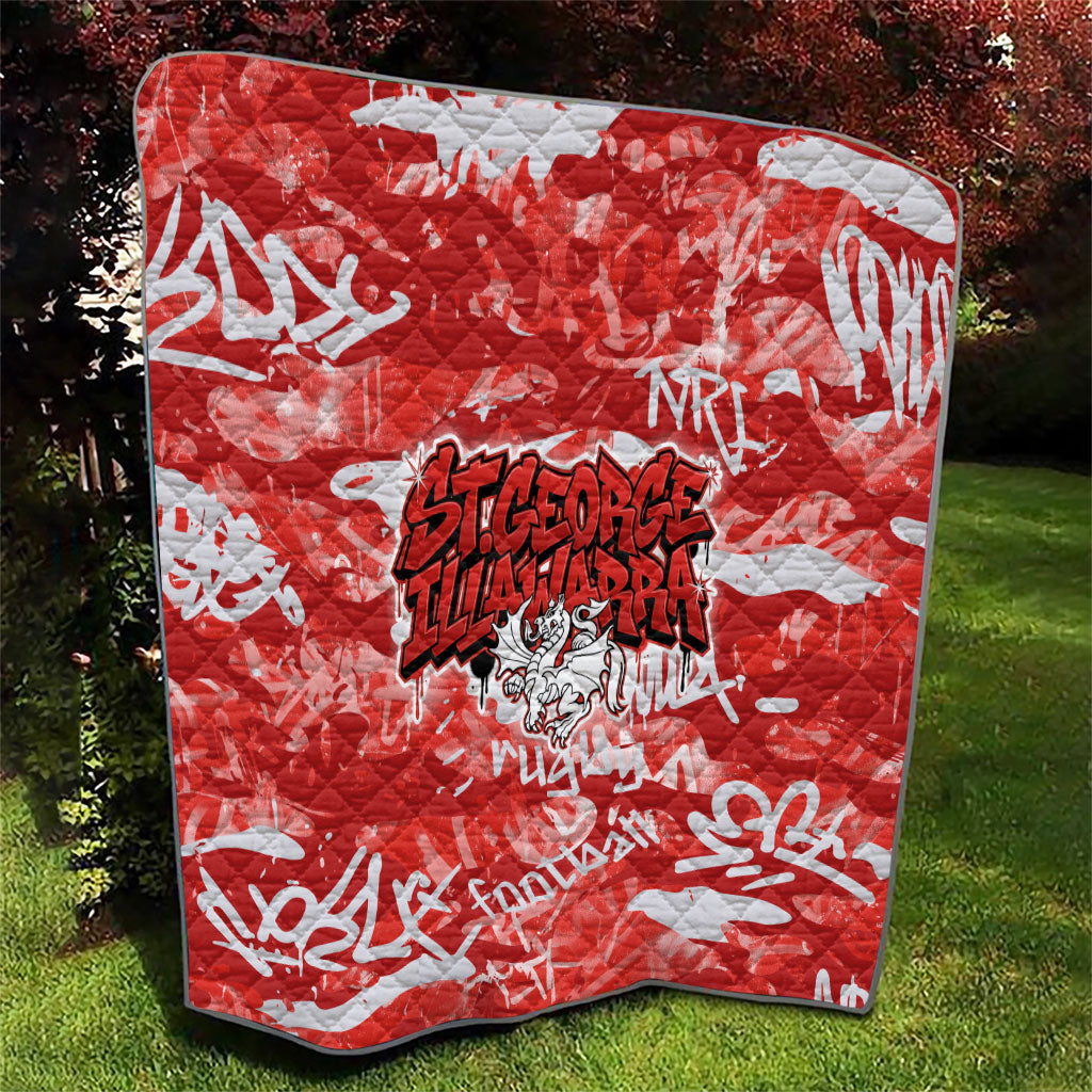 St. George Illawarra Dragons Rugby Quilt Graffiti Typography Urban Camo Abstract Street Style