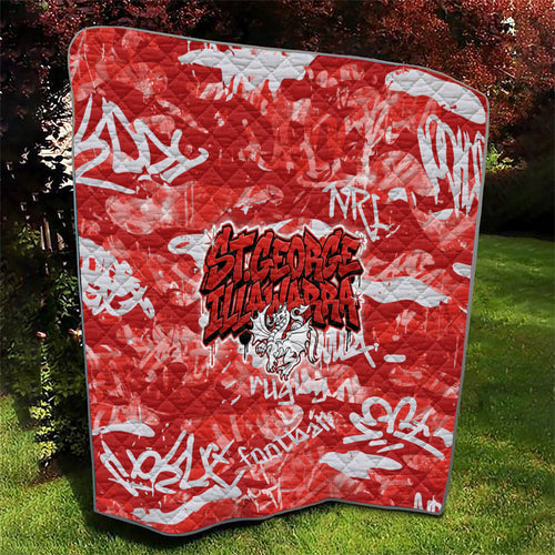 St. George Illawarra Dragons Rugby Quilt Graffiti Typography Urban Camo Abstract Street Style