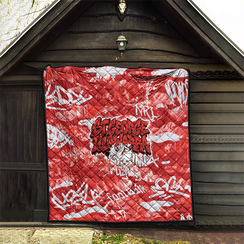 St. George Illawarra Dragons Rugby Quilt Graffiti Typography Urban Camo Abstract Street Style